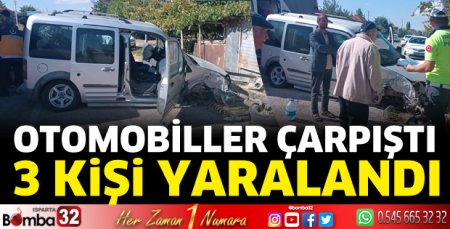 Isparta'da kaza: 3 kişi yaralandı