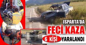 Isparta'da kaza: 6 yaralı