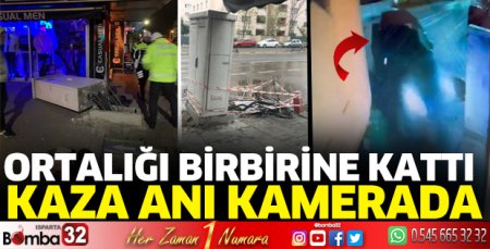 Isparta'da kaza anı kamerada