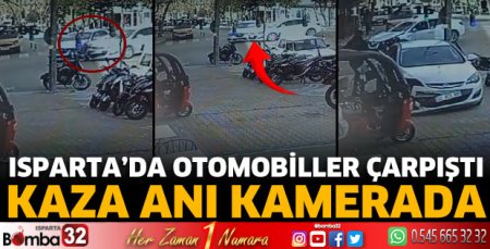 Isparta'da kaza anı kamerada