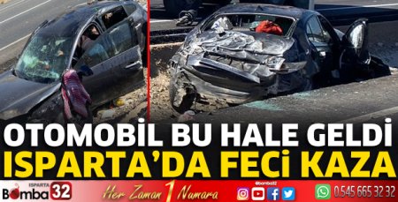 Isparta'da kazada 2 yaralı 