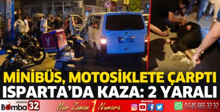 Isparta'da kazada 2 yaralı