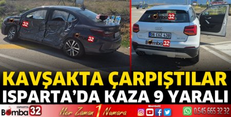 Isparta'da kazada 9 yaralı 