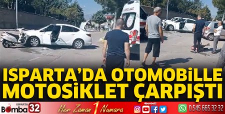 Isparta'da kazada sürücü yaralandı