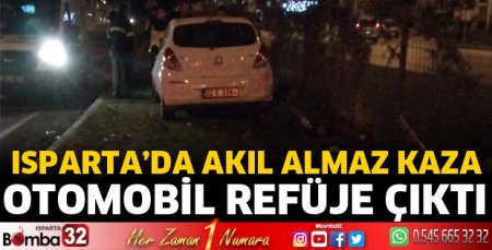 Isparta'da kazada sürücü yaralandı