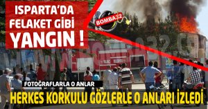 Isparta'da kız apartında felaket yangın !