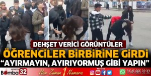 ISPARTA'DA KIZ ÖĞRENCİLER BİRBİRİNE GİRDİ