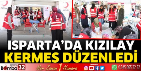 Isparta'da Kızılay kermes düzenledi