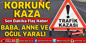 ISPARTA'DA KONTROLDEN ÇIKAN MOTOSİKLET SAVRULDU 3 KİŞİ YARALI