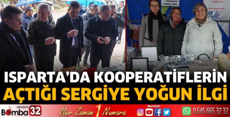 Isparta'da kooperatiflerin açtığı sergiye yoğun ilgi