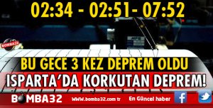 ISPARTA'DA   KORKUTAN DEPREMLER  İŞTE DETAYLAR 