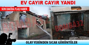 ISPARTA'DA KORKUTAN EV YANGINI !