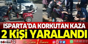 Isparta'da korkutan kaza
