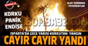 ISPARTA'DA KORKUTAN  YANGIN 