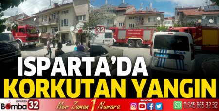 Isparta'da korkutan yangın
