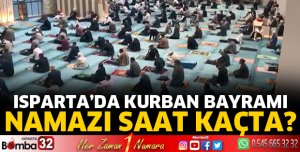Isparta'da Kurban Bayramı namazı saati