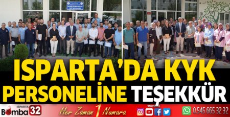 Isparta'da KYK personeline teşekkür