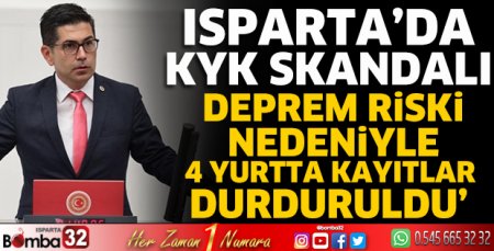 Isparta'da KYK skandalı