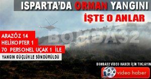 Isparta'da Makilik Alanda Yangın