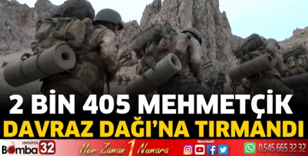 Isparta'da Mehmetçik Davraz Dağı'na tırmandı