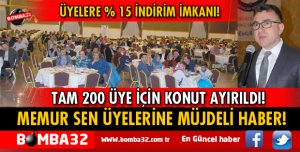 ISPARTA'DA MEMUR SEN ÜYELERİNE MÜJDE