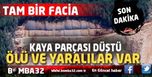 ISPARTA'DA MERMER OCAĞINDA  KAYA PARÇASI DÜŞTÜ  
