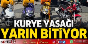 Isparta'da motokurye yasağı yarın bitiyor