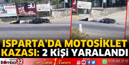 Isparta'da motosiklet kazası