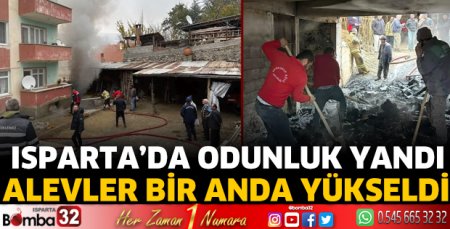 Isparta'da odunluk yangını