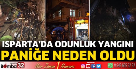 Isparta'da odunluk yangını
