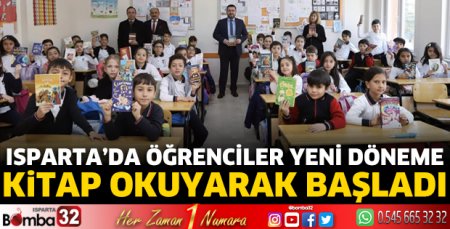 Isparta'da öğrenciler yeni döneme kitap okuyarak başladı