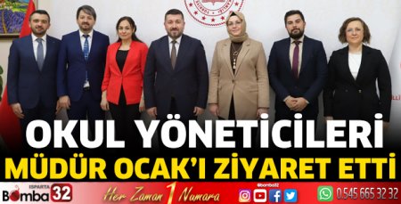 Isparta'da okul yöneticileri Müdür Ocak'ı ziyaret etti