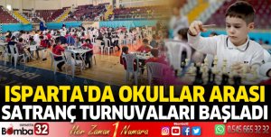 Isparta'da okullar arası satranç turnuvaları başladı