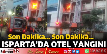 Isparta'da otelde yangın
