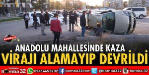 ISPARTA'DA OTOMOBİL DEVRİLDİ