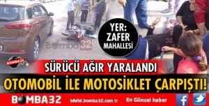 ISPARTA'DA OTOMOBİL İLE MOTOSİKLET ÇARPIŞTI