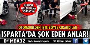 ISPARTA'DA OTOMOBİLE GİREN YILANI ÇIKARAN İTFAİYE, KÜREKLE ÖLDÜRDÜ