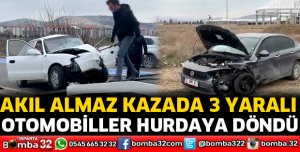 Isparta'da otomobiller çarpıştı