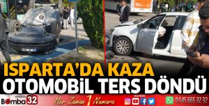 Isparta'da otomobiller çarpıştı