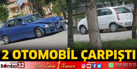 Isparta'da otomobiller çarpıştı