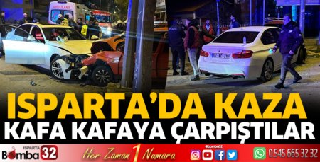 Isparta'da otomobiller çarpıştı