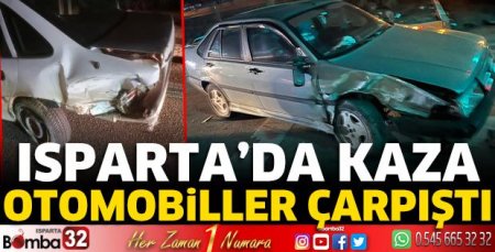 Isparta'da otomobiller çarpıştı