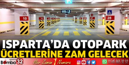 Isparta'da otopark ücretlerine zam