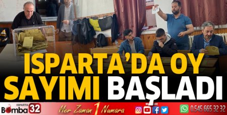 Isparta'da oy sayımı başladı
