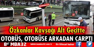 ISPARTA'DA ÖZEL HALK OTOBÜSLERİ KAZA YAPTI