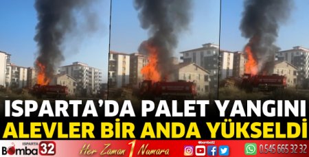 Isparta'da palet yangını