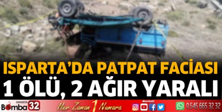 Isparta'da patpat kazası 1 ölü