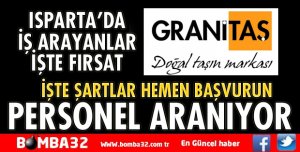 ISPARTA'DA PERSONEL ARANIYOR