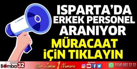 Isparta'da personel aranıyor