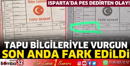 Isparta'da pes dedirten olay!
